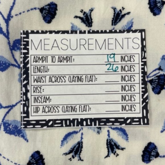 OLD NAVY | Blue and White Floral Sleeveless Racerback Blouse | Size M - Picture 7 of 8